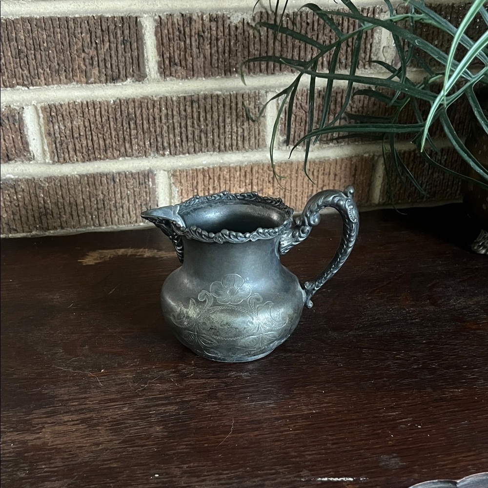 Vintage Providence Silver Plate Co Quadruple Plate 421 Pitcher Creamer